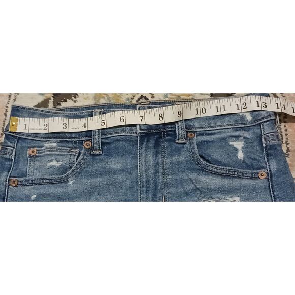 American Eagle Womens Hi-Rise Shortie Distressed Denim Shorts Size 2 26Wx2L EUC - Picture 3 of 8